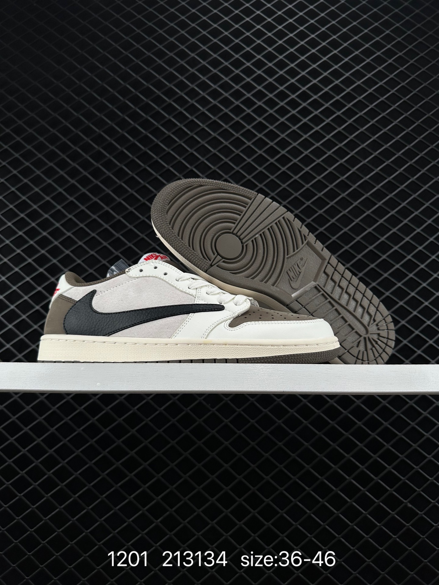 Louis Vuitton x Travis Scott x Nike Air Jordan 1 Low OG SP”Damier Azur/Brown/LV Monogram“